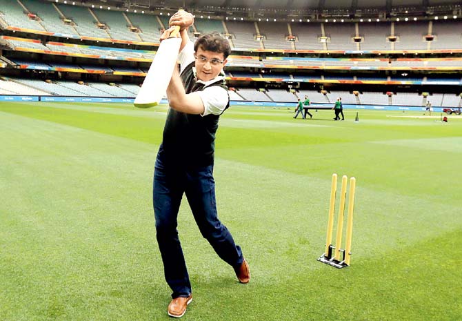 Sourav Ganguly at the Melbourne Cricket Ground during India