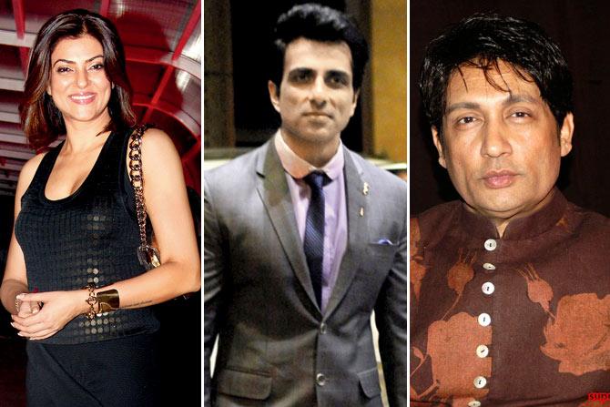 Sushmita Sen, Sonu Sood and Shekhar Suman 