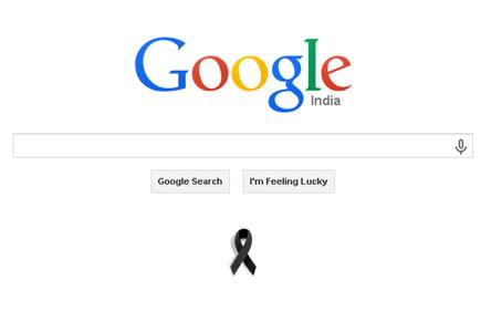 Google's black ribbon tribute to A.P.J. Abdul Kalam