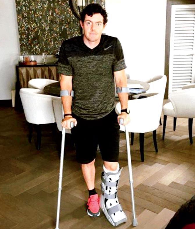 Rory McIlroy posted this picture of his injury on Instagram yesterday