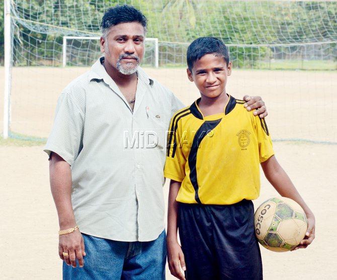 Anthony and Wilson Nadar (right) after the District Sports Office match at Azad Maidan yesterday. PIC/ATUL KAMBLE. 