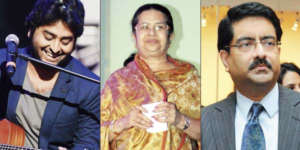 Arijit Singh, Rajashree Birla and Kumar Mangalam Birla