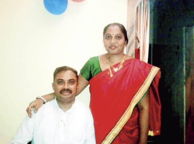 Dilip Gopal Patel with his wife Dharmishta