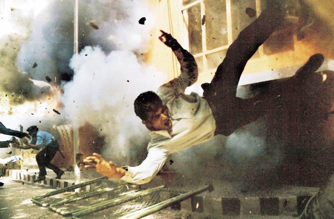 A still from the film Black Friday (produced by mid-day) depicting the serial blasts that rocked Mumbai