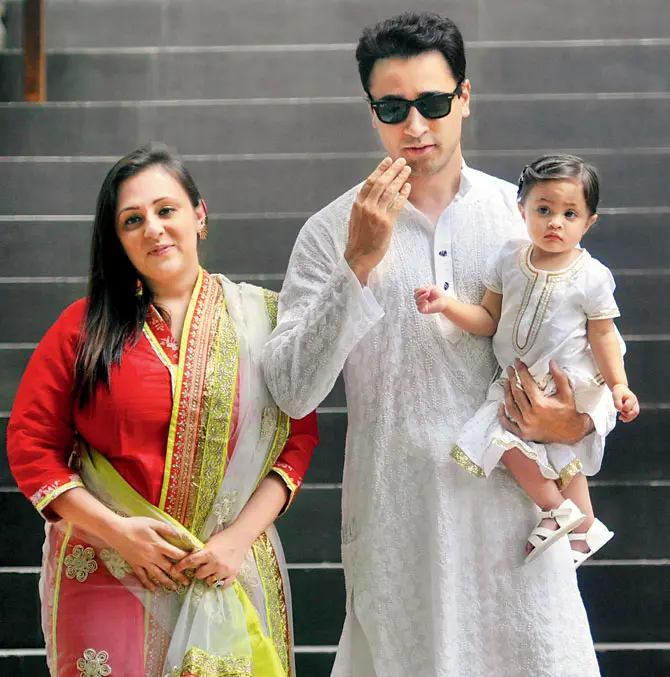 Imran Khan with wife Avantika and daughter Imara