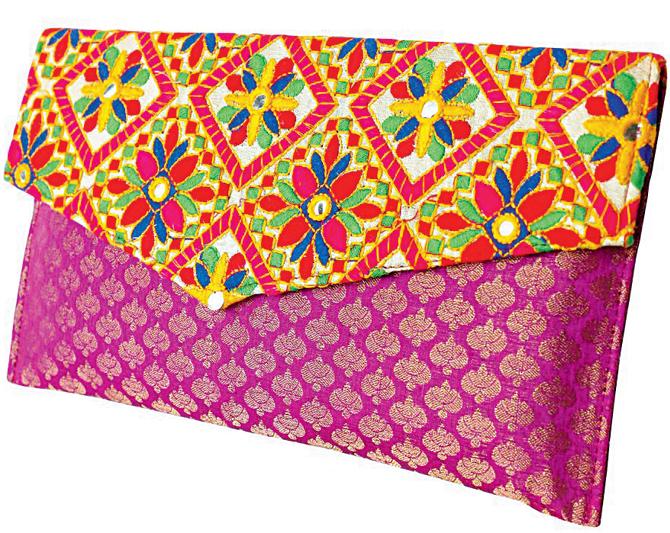 Indian Brocade Gamthi Clutch  Rs 750