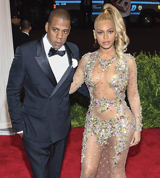 Jay Z and Beyonce. Pic/AFP