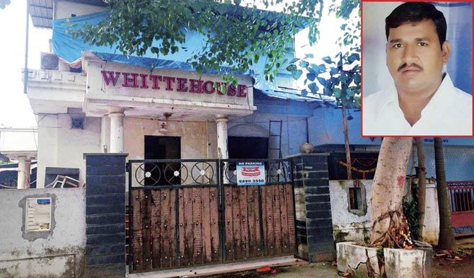 Raghvendra Dubey (inset) was found dead near White House Bar, 50 metres away from a police chowky. Pic/PTI