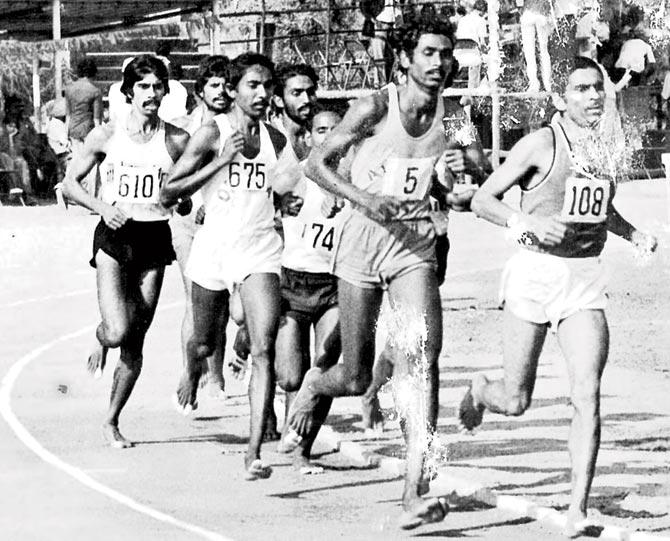 Savio D’Souza (left) and Shivnath Singh during a race (By arrangement)