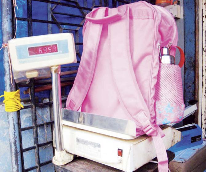The school is introducing new ideas to attempt to reduce the weight of school bags. File pic