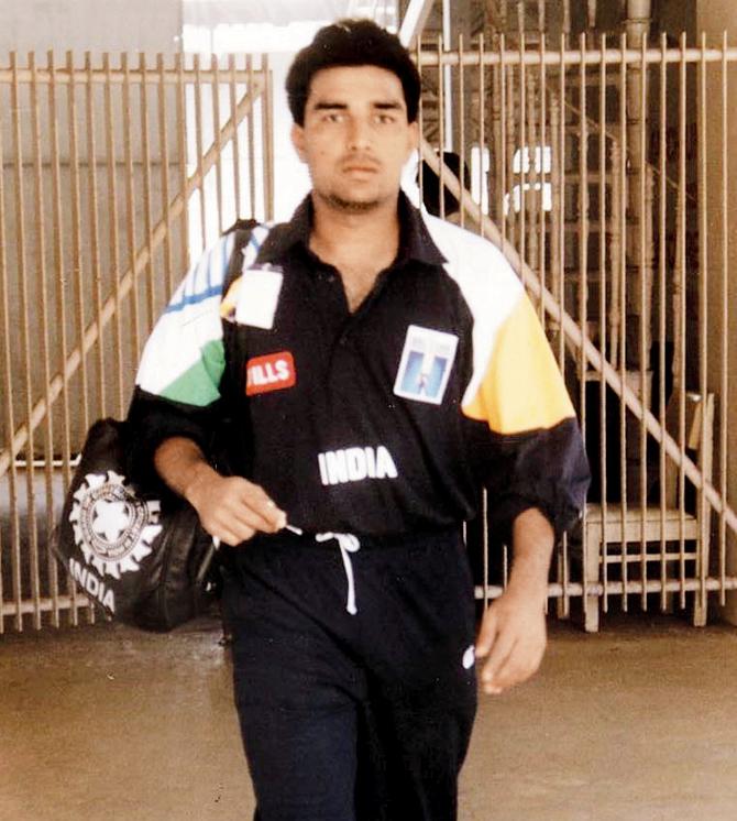 Stepping out of the Wankhede Stadium players’ enclosure in 1995