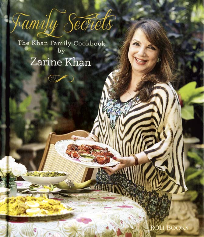 Zarine Khan on the book cover