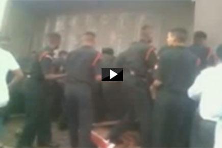 Video: Armymen lift truck with bare hands to rescue trapped man