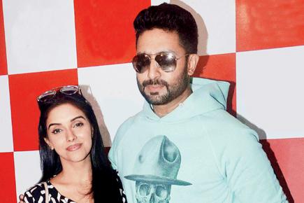 Spotted: Asin and Abhishek Bachchan