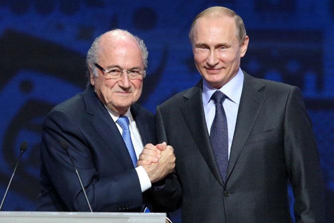 Sepp Blatter with Vladimir Putin