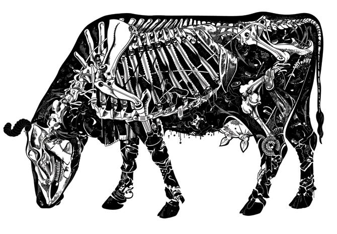 Holy Cow art print cost RS ,500 onwards