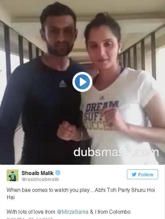 All-rounder Shoaib Malik, his wife Sania Mirza and some of his teammates celebrated Pakistan team