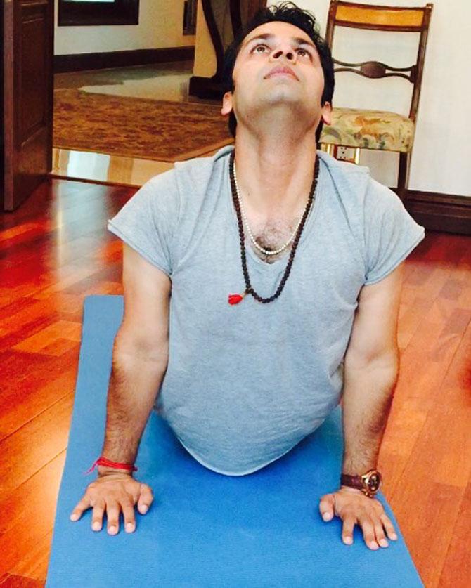 New Delhi-based yoga expert Dr Deepak Jha in a Bhujangasana (cobra posture). Pic/IANS