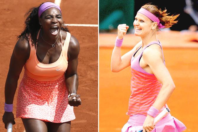 Serena Williams and Lucie Safarova