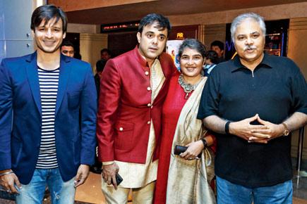 Celebs attend a screening of Marathi film 'Sandook'