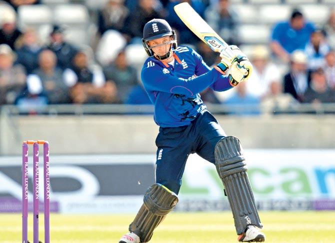 Jos Buttler in full flight against New Zealand on Tuesday. Pic/Getty Images