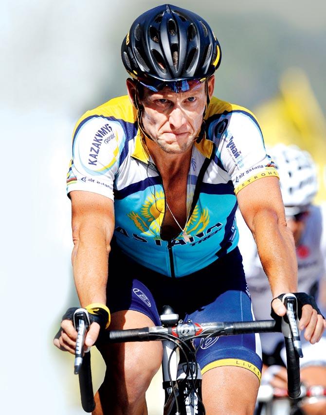 Disgraced cylist Lance Armstrong. Pic/Getty Images