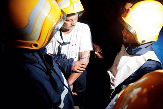 Injured fireman Ratan Kohlekar. Pic/Satyajit Desai