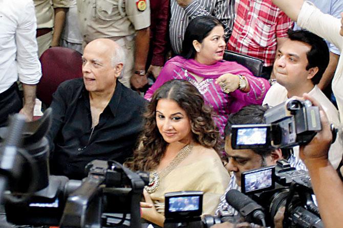 Vidya Balan, Mahesh Bhatt and Rahul Mittra