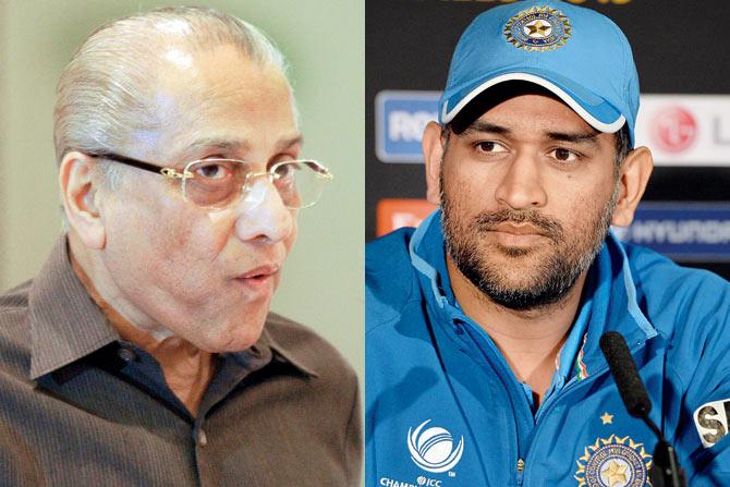 Dalmiya and MS Dhoni