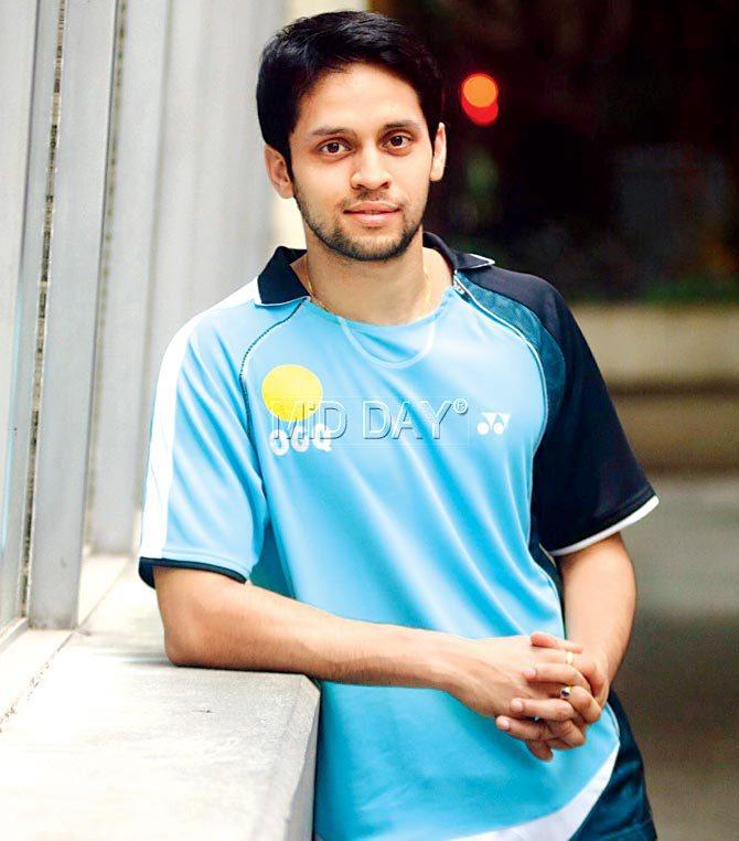 Parupalli Kashyap during an Olympic Gold Quest press event held at the Bajaj Bhavan in the city yesterday. Pic/Bipin Kokate
