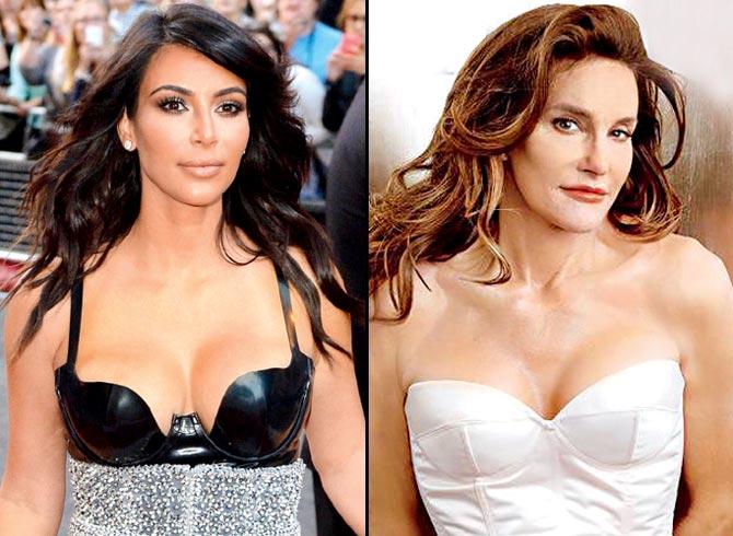 Kim Kardashian (Pic/Getty Images) and Caitlyn Jenner (Pic/AFP)