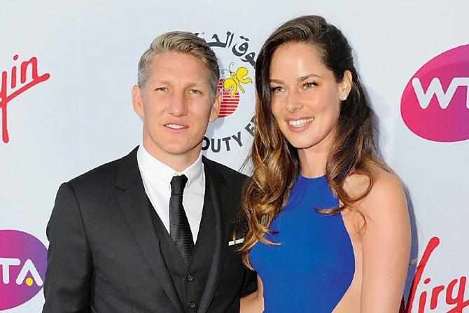 POWER COUPLE:  Ana Ivanovic and Bastian Schweinsteiger at the WTA  pre-Wimbledon party in London on Thursday. PIC/Getty Images