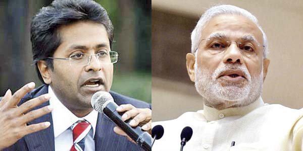 Lalit Modi (left) called the PM “a most savy man” in a tweet