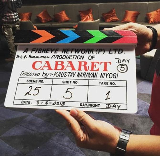 Actress Richa Chadha has started shooting for Pooja Bhatt’s latest movie "Cabaret".  She took to her social networking account and shared the shot of the 