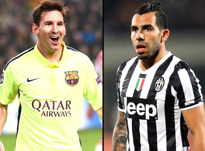 Lionel Messi and Carlos Tevez