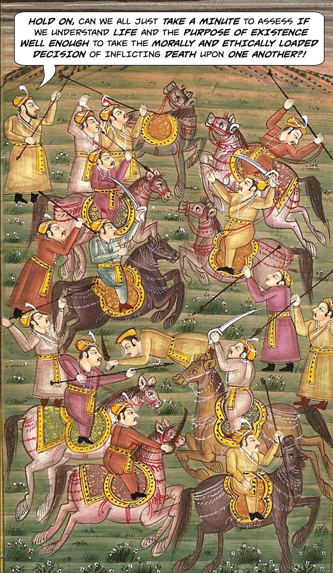Aarthi also merges in current events such as the Charlie Hebdo killings and the Peshawar massacre
