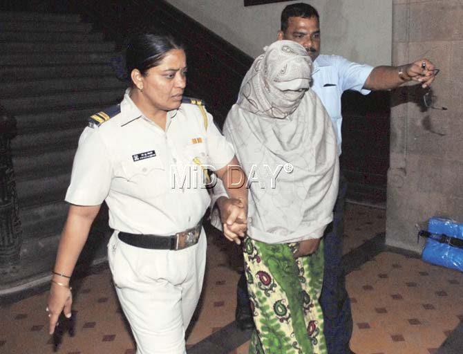 Two of the accused, Agnes Gracy (50) and Mamata Rathod (30) were produced in the Killa Court yesterday and remanded in police custody till June 25. Pic/Shadab Khan