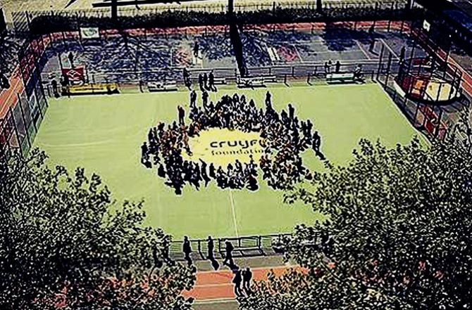 A bird’s eye view of one of the international Cruyff Courts