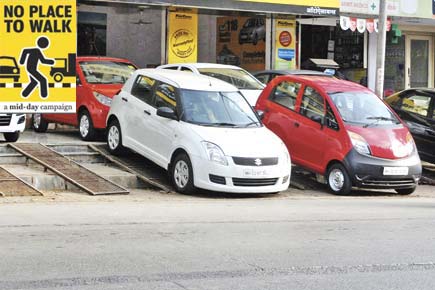 There's space for everyone on Mumbai's footpaths, except pedestrians