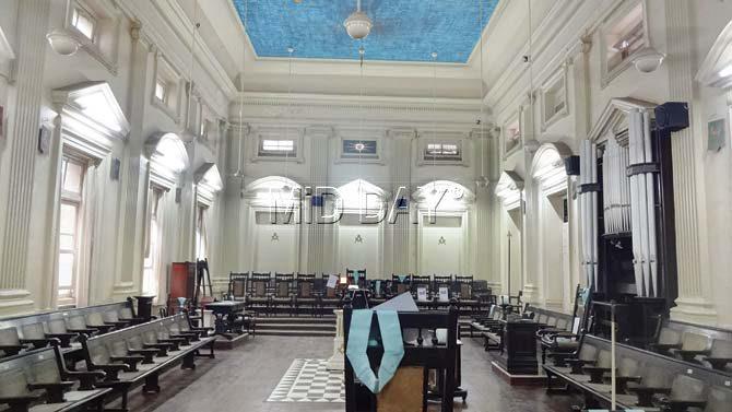 The beautiful premises in the Freemasons’ Lodge where meetings are held. Pic/Ayan Roy