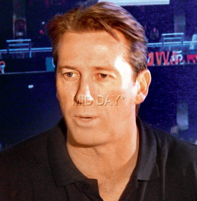 Glenn McGrath during a promotional event at CCI yesterday. PIC/SURESH KK
