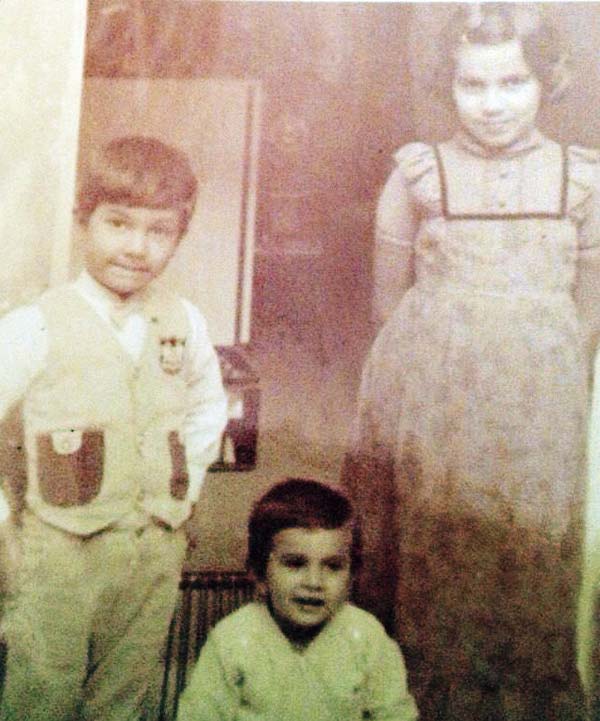 Hooda with his sister and brother