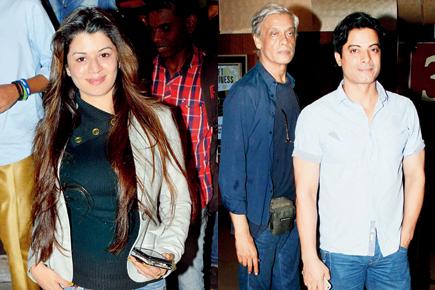 Kabir Bedi and Kainaat Arora attend a film screening