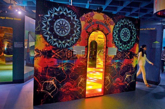 Walk into Kaleidoscope, a special room that offers a unique glimpse into how a kaleidoscope works and how the play of reflections create beautiful imagery