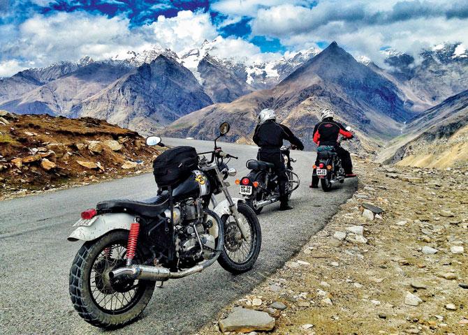 The breathtaking landscape of Ladakh can pose a tough challenge. Pic courtesy/VIR NAKAI