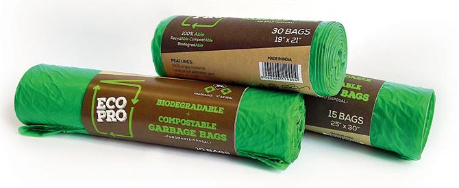 Compostable garbage bags by Lucro