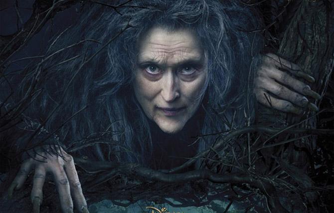 Meryl Streep as the wicked witch in 