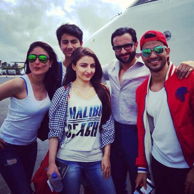 Soha Ali Khan captioned this image, "Touchdown in the Maldives!" Picture courtesy: Soha