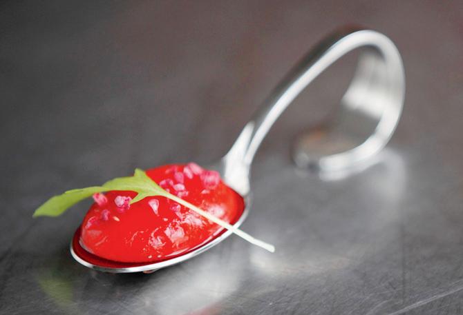 Strawberry soup spoons