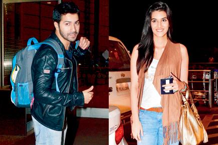 Spotted: Varun Dhawan and Kriti Sanon at Mumbai airport